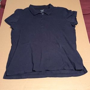 Dark blue polo shirt